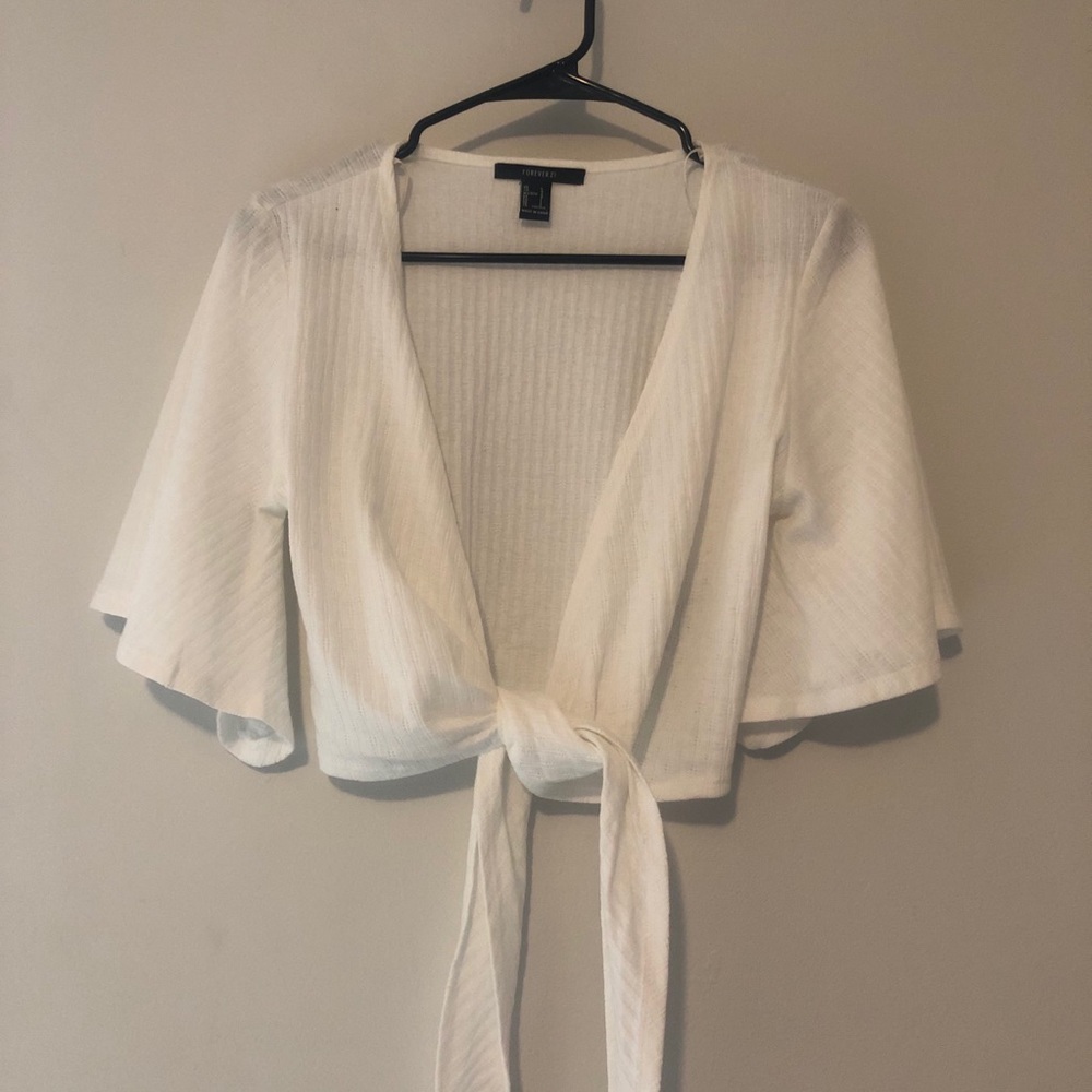 Forever 21 tie-up white top